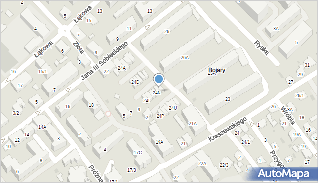 Białystok, Króla Jana III Sobieskiego, 24O, mapa Białegostoku