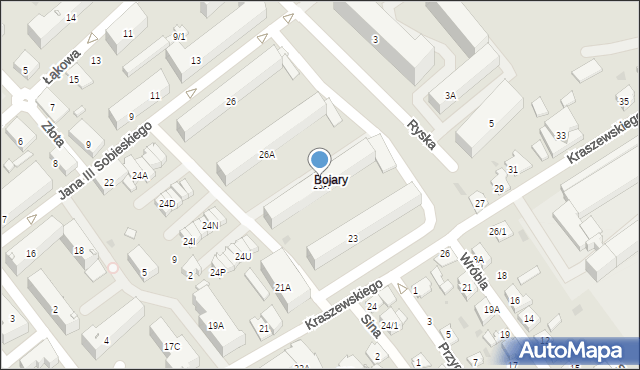 Białystok, Kraszewskiego Józefa Ignacego, 23A, mapa Białegostoku