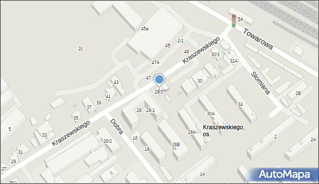 Białystok, Kraszewskiego Józefa Ignacego, 28/2, mapa Białegostoku