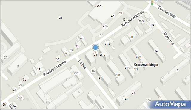 Białystok, Kraszewskiego Józefa Ignacego, 28, mapa Białegostoku