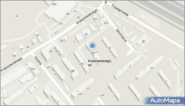 Białystok, Kraszewskiego Józefa Ignacego, 30A, mapa Białegostoku