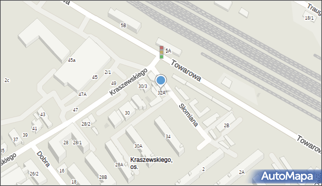 Białystok, Kraszewskiego Józefa Ignacego, 32A, mapa Białegostoku