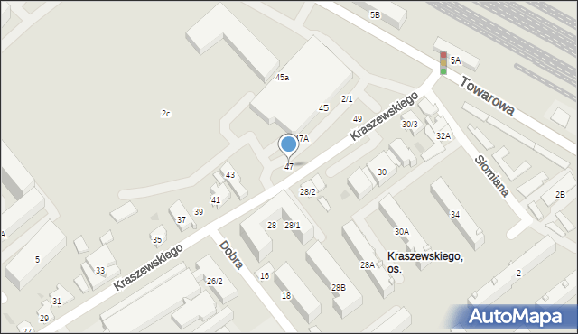 Białystok, Kraszewskiego Józefa Ignacego, 47, mapa Białegostoku