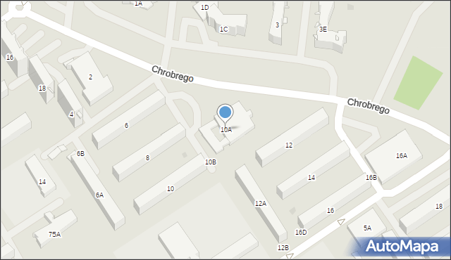 Białystok, Króla Bolesława Chrobrego, 10A, mapa Białegostoku