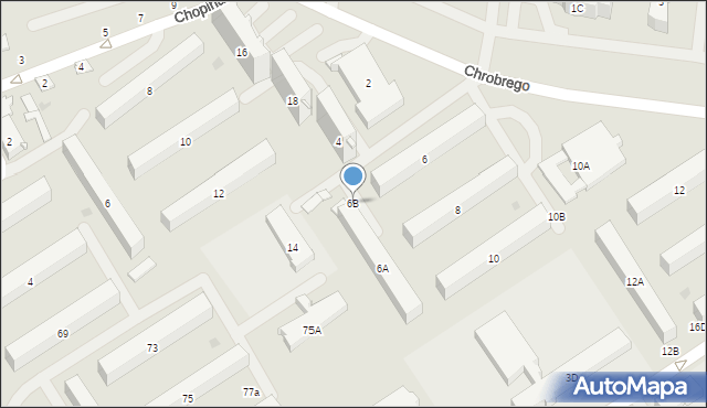 Białystok, Króla Bolesława Chrobrego, 6B, mapa Białegostoku