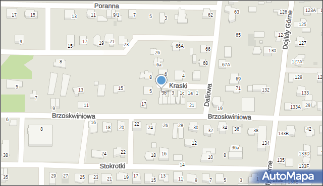 Białystok, Kraski, 3c, mapa Białegostoku