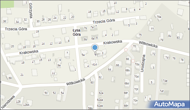 Bibice, Krakowska, 5, mapa Bibice