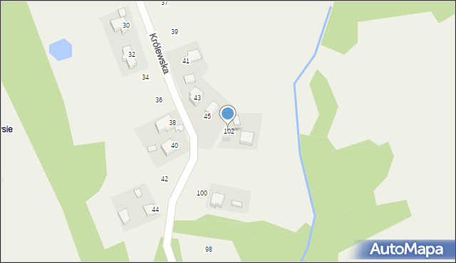 Bibice, Królewska, 102, mapa Bibice