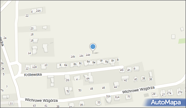 Bibice, Królewska, 14e, mapa Bibice