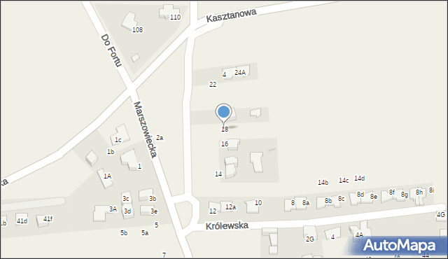 Bibice, Królewska, 18, mapa Bibice