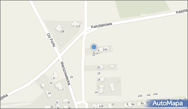 Bibice, Królewska, 22, mapa Bibice