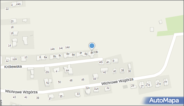 Bibice, Królewska, 8h, mapa Bibice