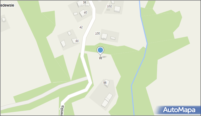 Bibice, Królewska, 98, mapa Bibice