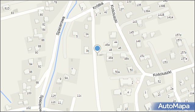 Bibice, Krótka, 1a, mapa Bibice