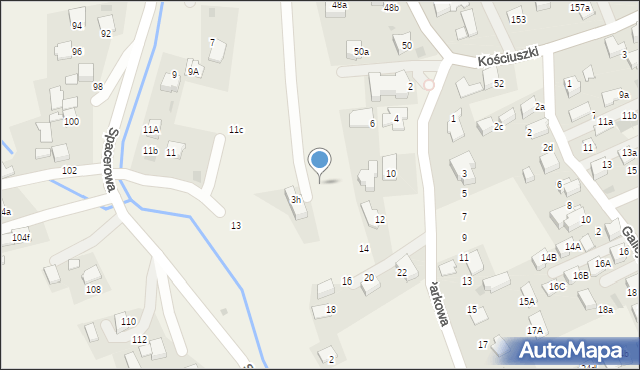 Bibice, Krótka, 1f, mapa Bibice