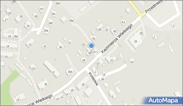 Biecz, Króla Kazimierza Wielkiego, 49b, mapa Biecz