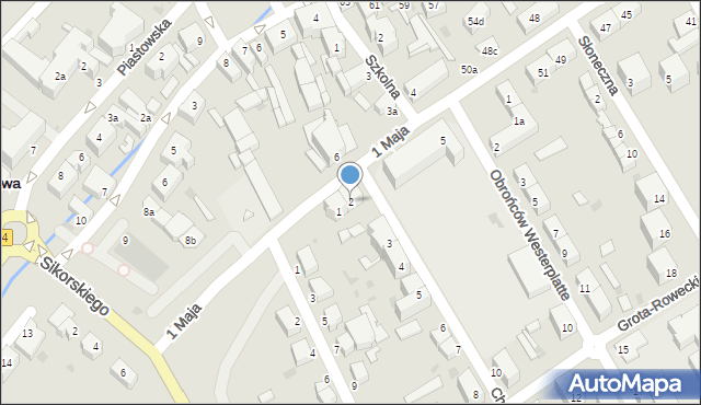 Bielawa, Króla Bolesława Chrobrego, 2, mapa Bielawa