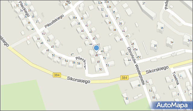 Bielawa, Króla Bolesława Chrobrego, 46, mapa Bielawa