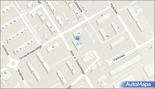 Bielawa, Króla Jana III Sobieskiego, 15, mapa Bielawa