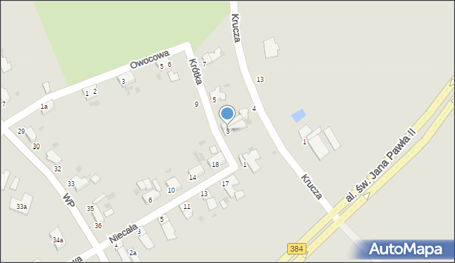 Bielawa, Krótka, 3, mapa Bielawa