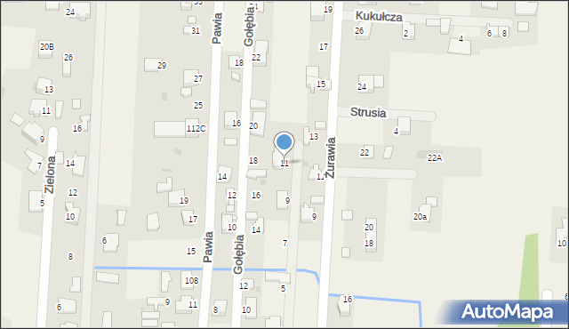 Bielicha, Krucza, 11, mapa Bielicha
