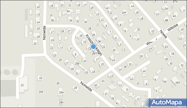 Bielsk Podlaski, Kraszewskiego Józefa Ignacego, 19, mapa Bielsk Podlaski