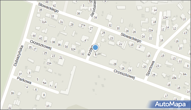 Bielsk Podlaski, Krótka, 5, mapa Bielsk Podlaski