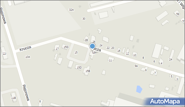 Bielsk Podlaski, Krucza, 15A, mapa Bielsk Podlaski