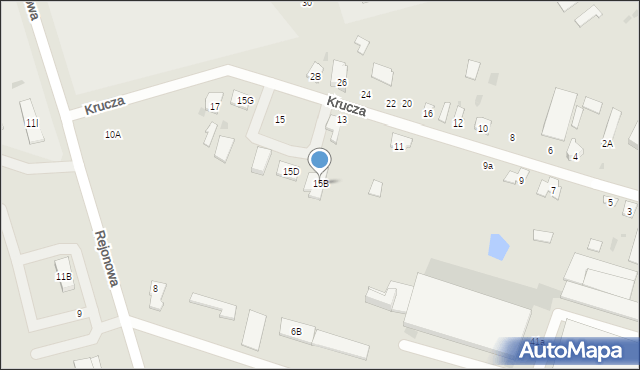 Bielsk Podlaski, Krucza, 15B, mapa Bielsk Podlaski