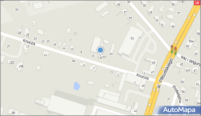 Bielsk Podlaski, Krucza, 4, mapa Bielsk Podlaski