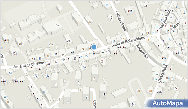 Bielsko-Biała, Króla Jana III Sobieskiego, 23, mapa Bielsko-Białej