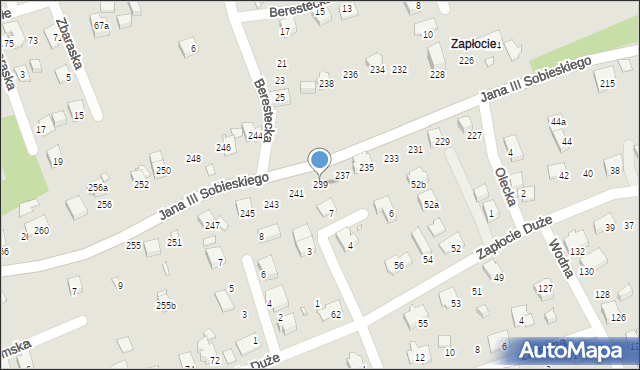 Bielsko-Biała, Króla Jana III Sobieskiego, 239, mapa Bielsko-Białej