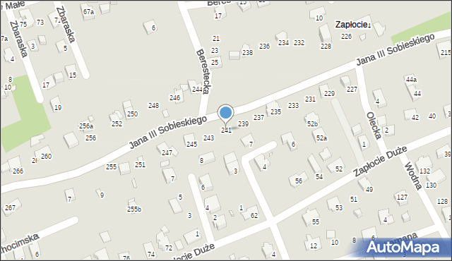 Bielsko-Biała, Króla Jana III Sobieskiego, 241, mapa Bielsko-Białej