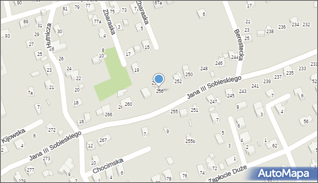 Bielsko-Biała, Króla Jana III Sobieskiego, 256, mapa Bielsko-Białej