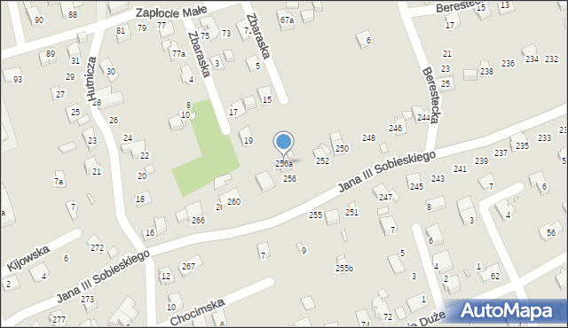 Bielsko-Biała, Króla Jana III Sobieskiego, 256a, mapa Bielsko-Białej