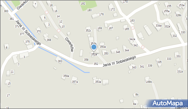 Bielsko-Biała, Króla Jana III Sobieskiego, 352a, mapa Bielsko-Białej