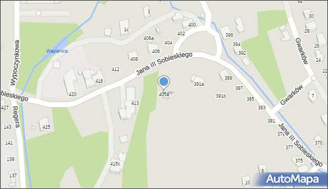 Bielsko-Biała, Króla Jana III Sobieskiego, 405a, mapa Bielsko-Białej