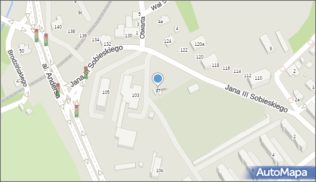 Bielsko-Biała, Króla Jana III Sobieskiego, 97, mapa Bielsko-Białej