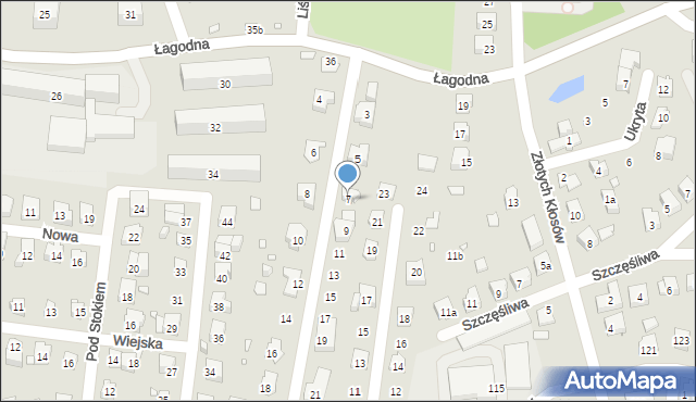 Bielsko-Biała, Króla Zygmunta III Wazy, 7, mapa Bielsko-Białej