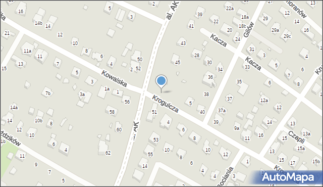 Bielsko-Biała, Krogulcza, 1, mapa Bielsko-Białej