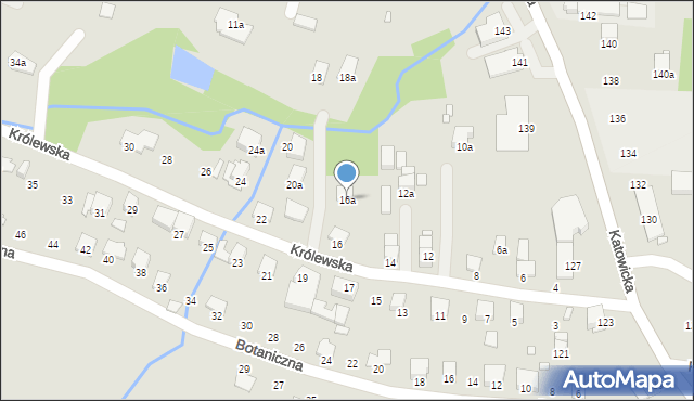 Bielsko-Biała, Królewska, 16a, mapa Bielsko-Białej