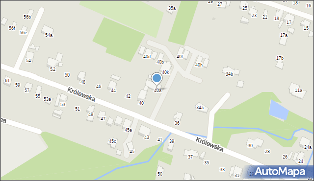 Bielsko-Biała, Królewska, 40a, mapa Bielsko-Białej