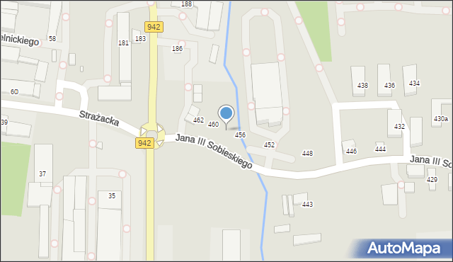 Bielsko-Biała, Króla Jana III Sobieskiego, 458, mapa Bielsko-Białej