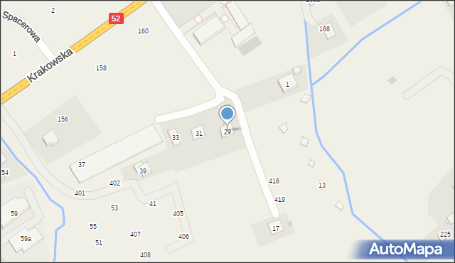 Biertowice, Krakowska, 29, mapa Biertowice