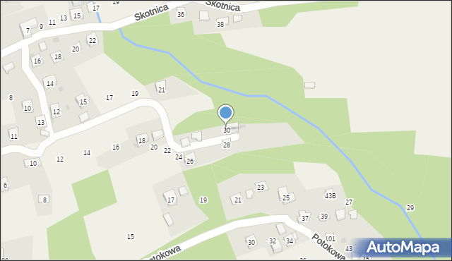 Biertowice, Krótka, 30, mapa Biertowice