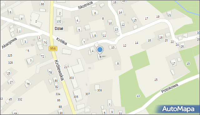 Biertowice, Krótka, 6, mapa Biertowice