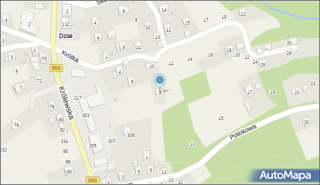 Biertowice, Krótka, 8, mapa Biertowice