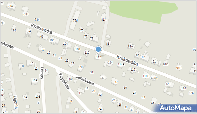 Bieruń, Krakowska, 112, mapa Bieruń