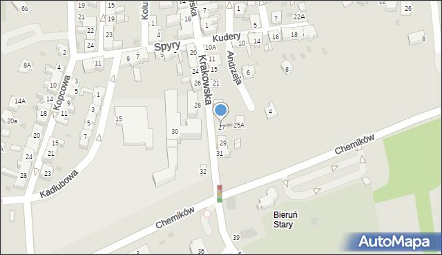 Bieruń, Krakowska, 27, mapa Bieruń