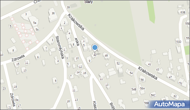 Bieruń, Krakowska, 42, mapa Bieruń